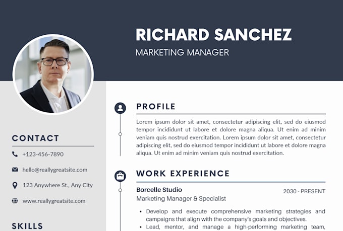 design a professional resume CV using canva